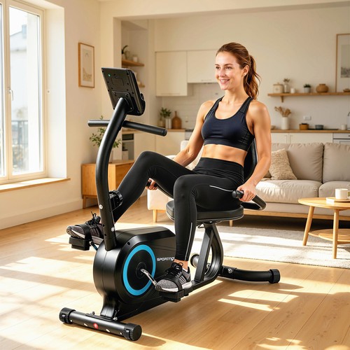 Recumbent exercise bike - recumbent,